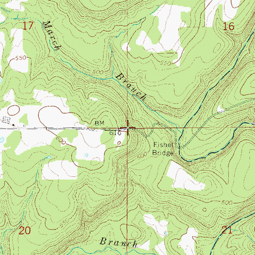 Topographic Map of Maddock (historical), AR