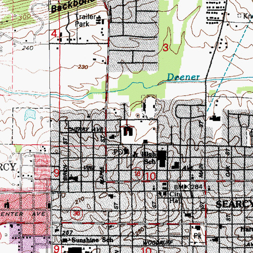 Topographic Map of McRae Elementary School, AR
