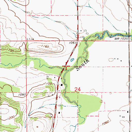 Topographic Map of Salem Creek, MN