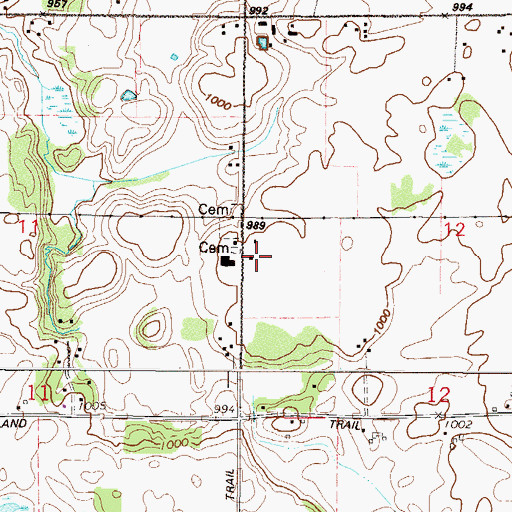Topographic Map of Salem School, MN