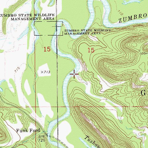 Topographic Map of Sand Coulee, MN