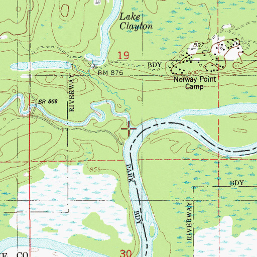 Topographic Map of Sand Creek, MN