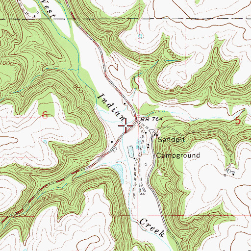 Topographic Map of Sand Ditch, MN