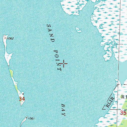 Topographic Map of Sand Point Bay, MN