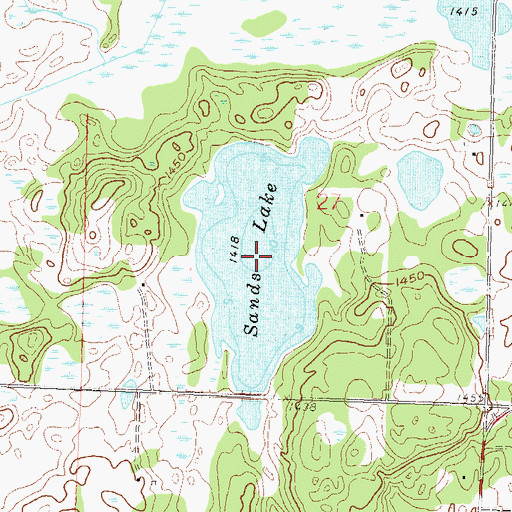 Topographic Map of Sands Lake, MN
