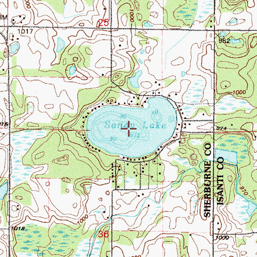 Topographic Map of Sandy Lake, MN