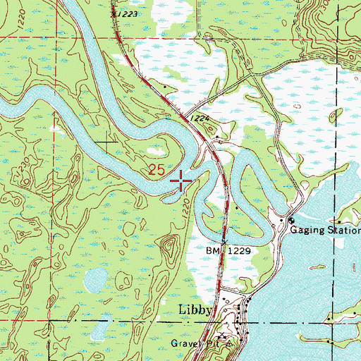 Topographic Map of Sandy River, MN