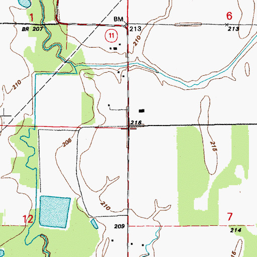 Topographic Map of Walker School (historical), AR