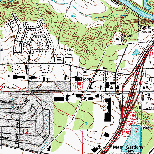 Topographic Map of Unity Health White County Medical Center, AR