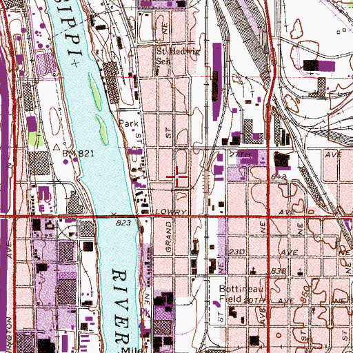 Topographic Map of Schiller School, MN