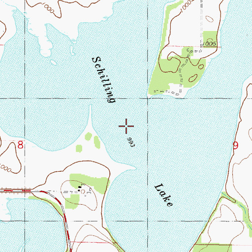 Topographic Map of Schilling Lake, MN