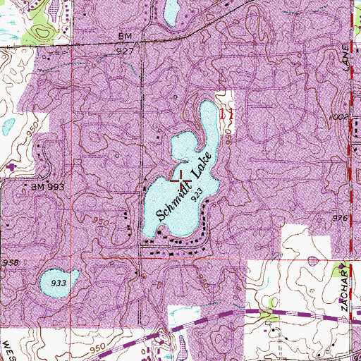 Topographic Map of Schmidt Lake, MN