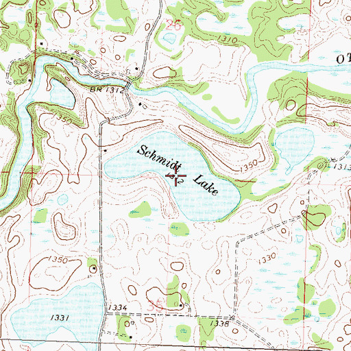 Topographic Map of Schmidt Lake, MN