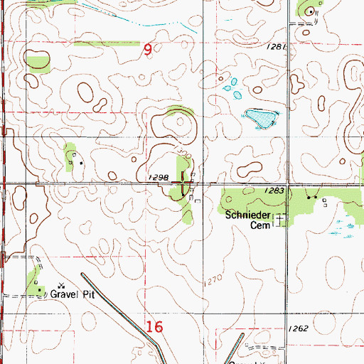 Topographic Map of Schmidt School, MN