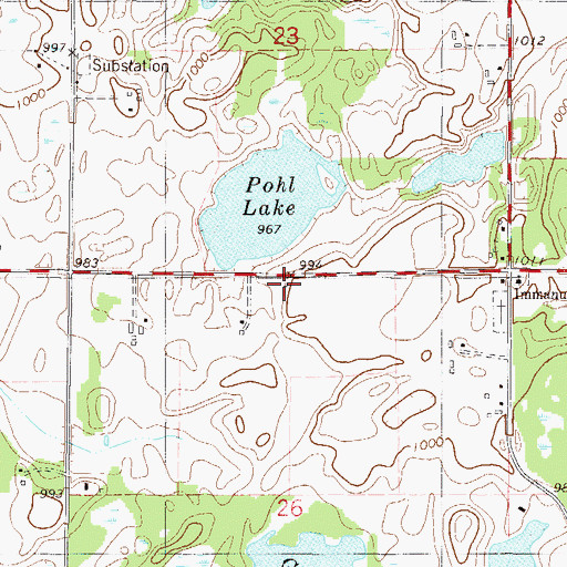 Topographic Map of Schmidt School, MN