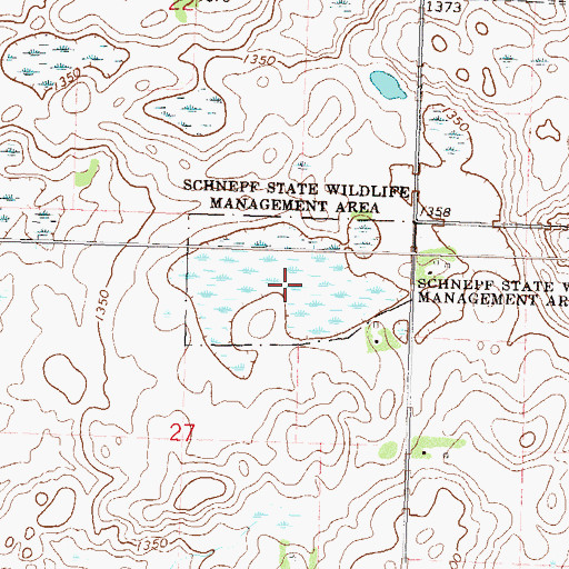 Topographic Map of Schnepf State Wildlife Management Area, MN