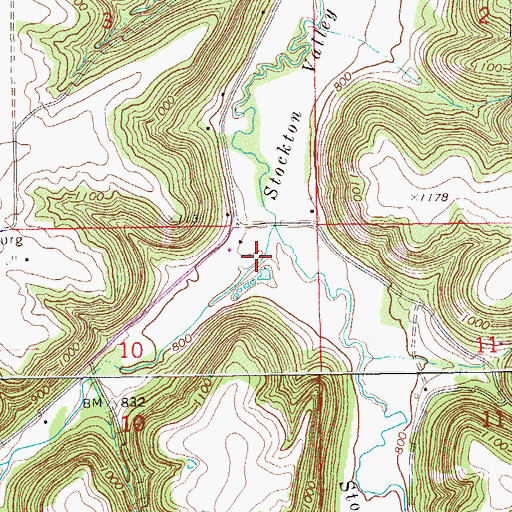 Topographic Map of Schoeniger Valley, MN