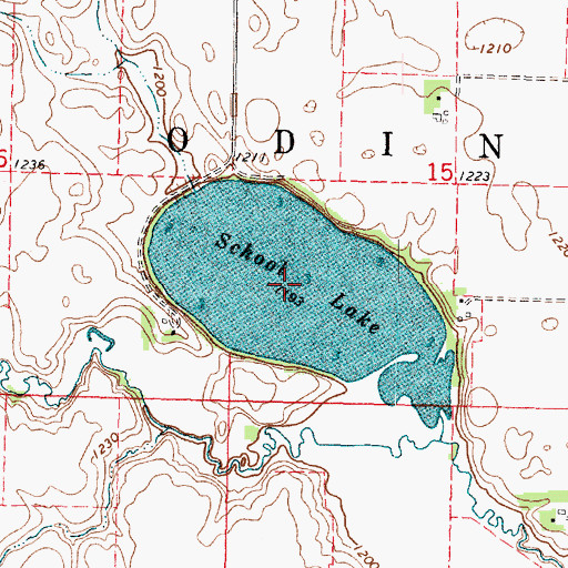 Topographic Map of School Lake, MN
