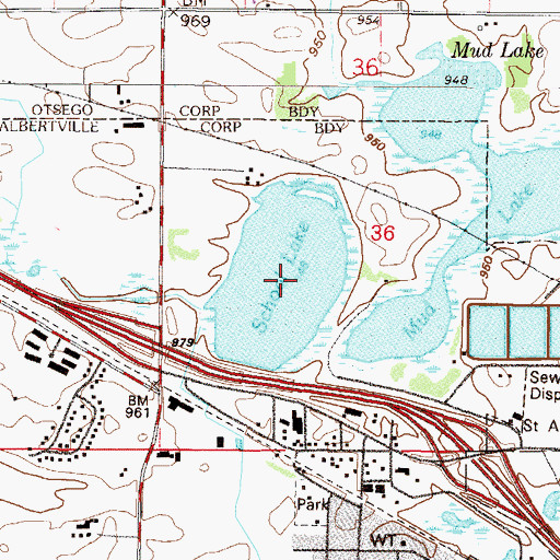 Topographic Map of School Lake, MN