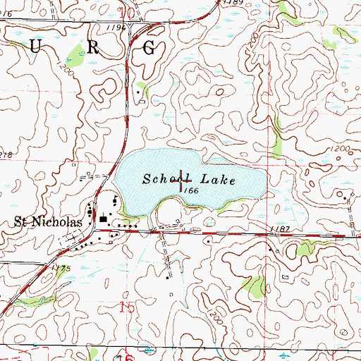 Topographic Map of School Lake, MN