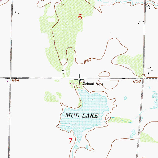 Topographic Map of School Number 1, MN