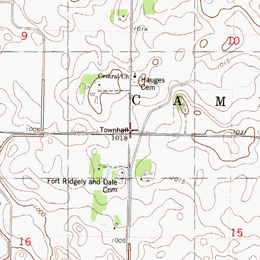 Topographic Map of School Number 10, MN