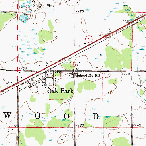 Topographic Map of School Number 101, MN