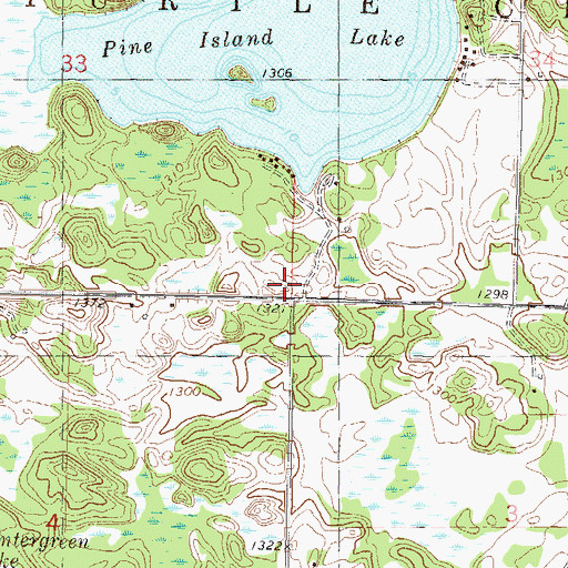 Topographic Map of School Number 105, MN