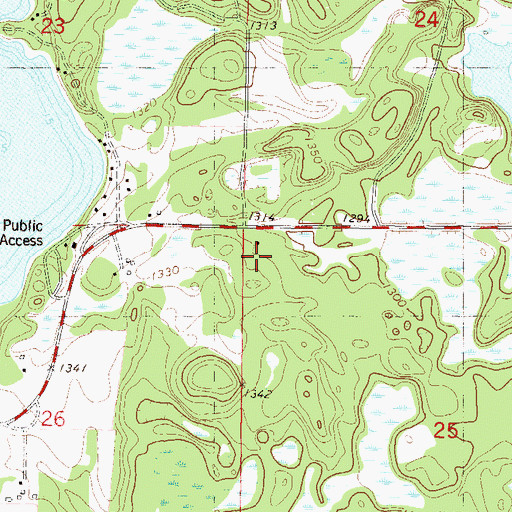 Topographic Map of School Number 106, MN