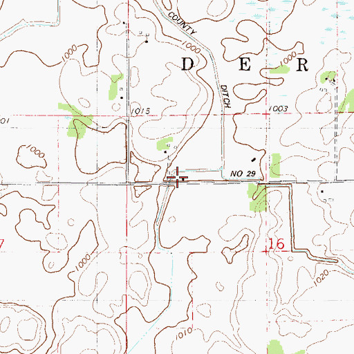 Topographic Map of School Number 107, MN