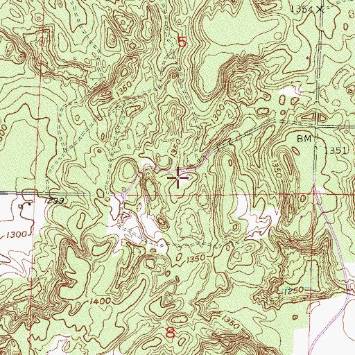 Topographic Map of School Number 107, MN