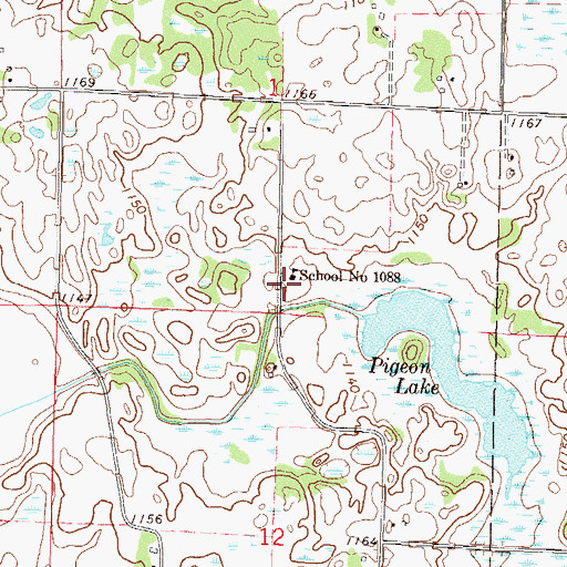 Topographic Map of School Number 1088, MN