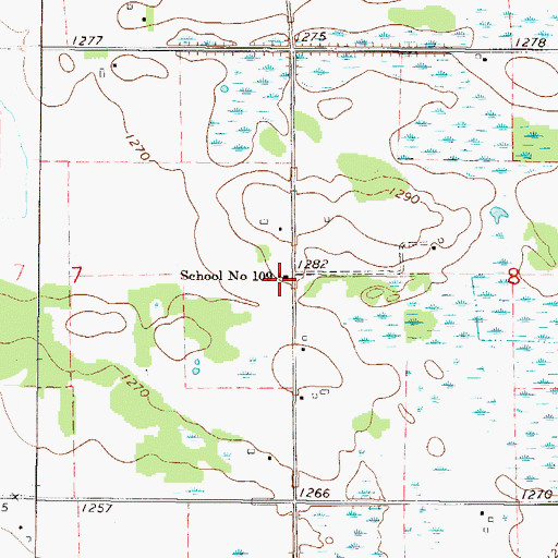 Topographic Map of School Number 109, MN