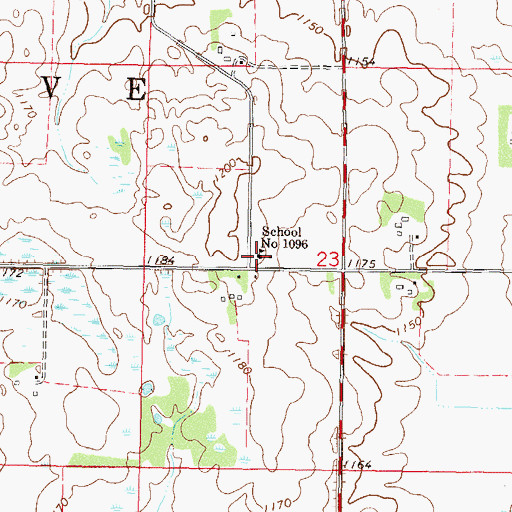 Topographic Map of School Number 1096, MN