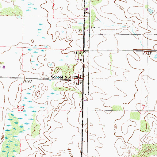 Topographic Map of School Number 1130, MN