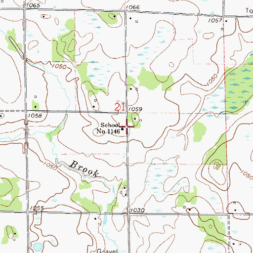 Topographic Map of School Number 1146, MN