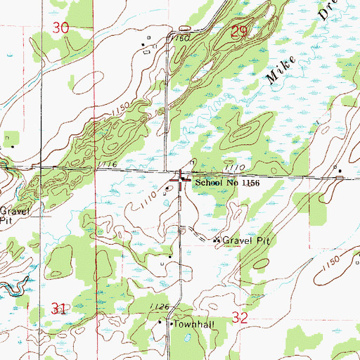 Topographic Map of School Number 1156, MN