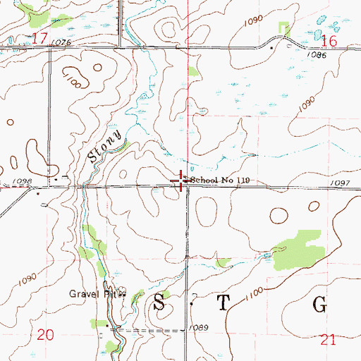 Topographic Map of School Number 119, MN