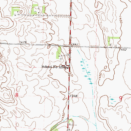 Topographic Map of School Number 1254, MN
