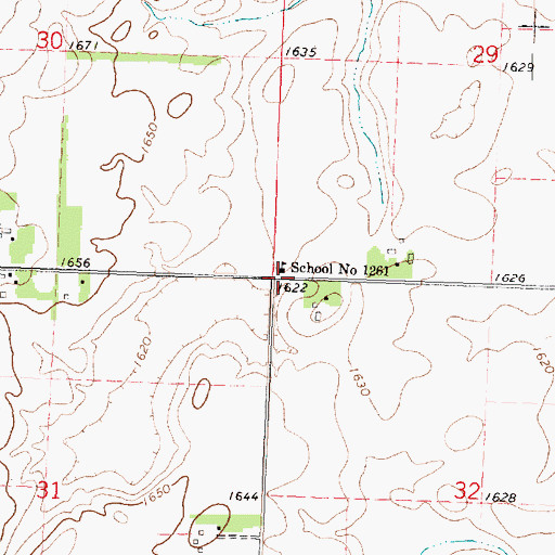 Topographic Map of School Number 1261, MN