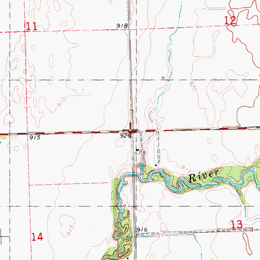 Topographic Map of School Number 13E, MN