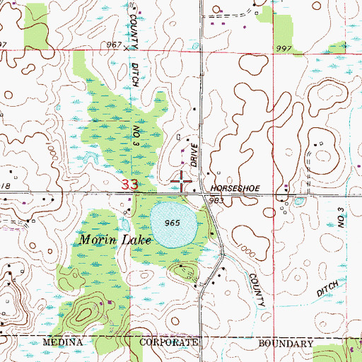 Topographic Map of School Number 134, MN