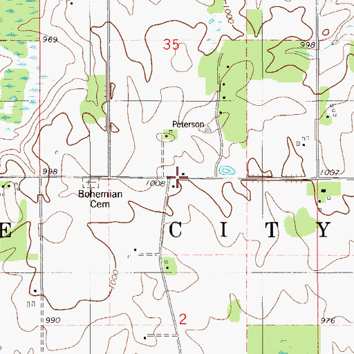 Topographic Map of School Number 1572, MN