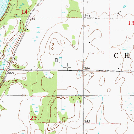 Topographic Map of School Number 1584, MN
