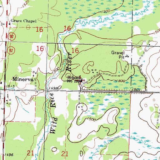 Topographic Map of School Number 159, MN