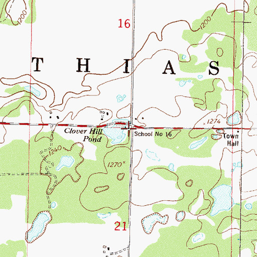 Topographic Map of School Number 16, MN