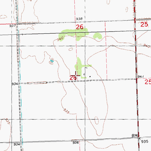 Topographic Map of School Number 173, MN