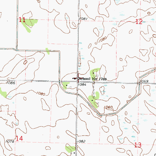 Topographic Map of School Number 1769, MN