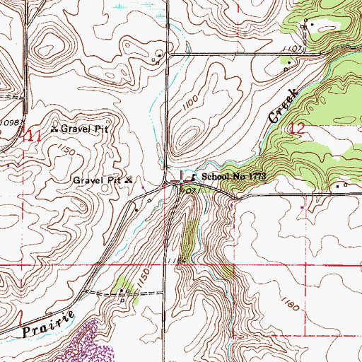 Topographic Map of School Number 1773, MN