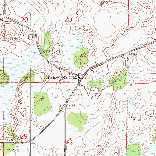 Topographic Map of School Number 1797, MN